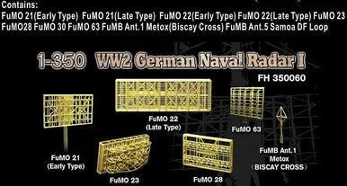 1/350 Flyhawk Photo Etch WWII German Radar I - Flyhawk Models