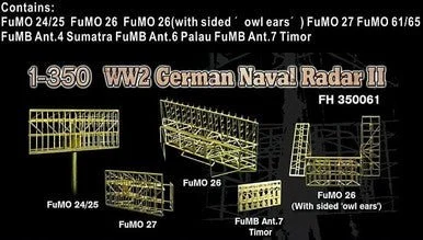 1/350 Flyhawk Photo Etch WWII German Radar II - Flyhawk Models