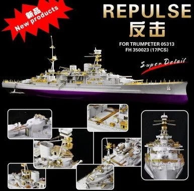 1/350 Flyhawk Super Detail Set WWII HMS Battlecruiser Repulse 1941 - Flyhawk Models