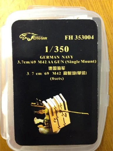 1/350 Flyhawk WW II German Navy 3.7/69 M42 AA Gun (Single Mount) (QTY 8) - Flyhawk Models