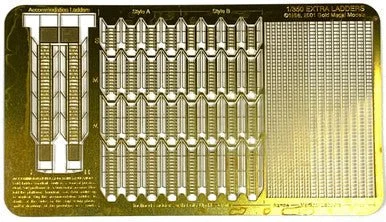 1/350 Gold Medal Extra Ladders Photo Etch Set - Gold Medal Models