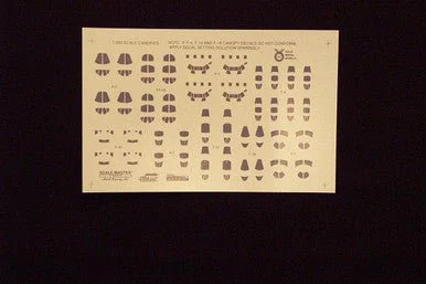 1/350 Gold Medal NAVY JET CANOPY DECALS (1/350 SCALE) - Gold Medal Models