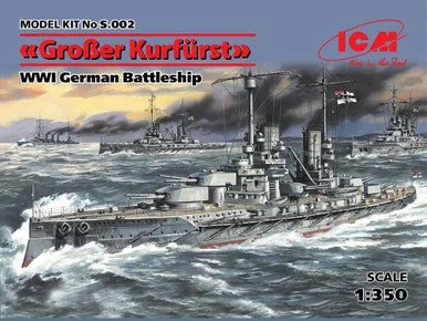 1/350 ICM Grober Kurfurst, WWI German Battleship - ICM Models