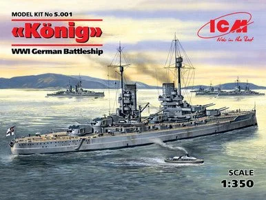 1/350 ICM Konig, WWI German Battleship - ICM Models