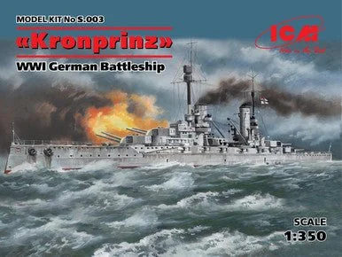 1/350 ICM Kronprinz, WWI German Battleship - ICM Models