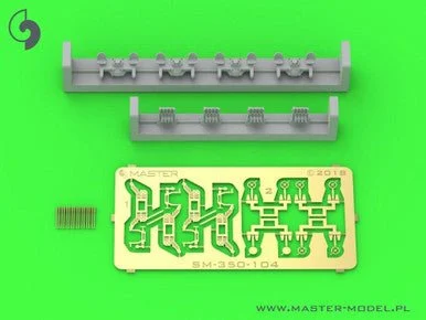 1/350 Master Model French Quad Mount Hotchkiss 132mm/76 (0.52in) Model 1929 - (resin PE and turned parts) - (4pcs)