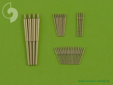 1/350 Master Model German destroyer Z-25 (1944) - 150mm (4pcs) 37mm C/30 (8pcs) 37mm M42 (4pcs) 20mm (18pcs) barrels (fit to Trumpeter model)