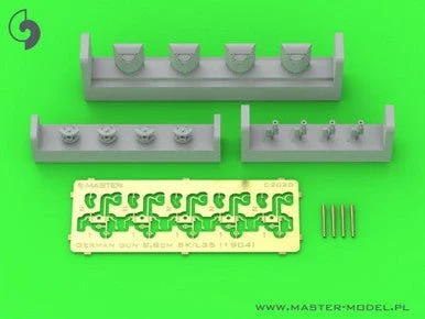 1/350 Master Model German gun 88cm/35 (3.46in) SK L/35 - used in early 1900's (e.g. Schlezwig-Holstein 1908) - (resin PE and turned parts) - (4pcs)