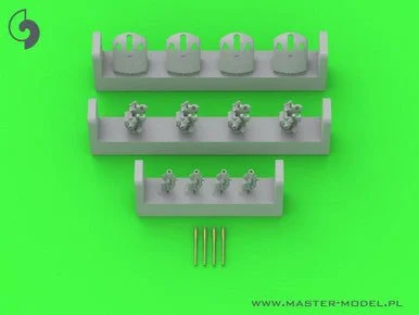1/350 Master Model German gun 88cm/45 (3.46in) Flak L/45 - used on most German warships of WWI - (resin and turned parts) - (4pcs)