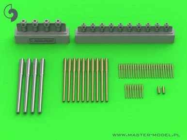 1/350 Master Model HMS Lord Nelson armament - 12in (4pcs) 9.2in (10pcs) 12pdr (34pcs) barrels with resin mounts (for Hobby Boss kit)