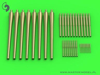 1/350 Master Model R.N. Zara armament - 203mm (8pcs) 100mm (12pcs) 37mm (8pcs) 132mm (8pcs) barrels (for Trumpeter kitset)