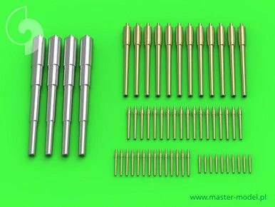 1/350 Master Model Russian battleship Tsesarevich (1904) armament - 305mm (4pcs) 152mm (12pcs) 75mm (18pcs) 45mm (14pcs) 37mm (10pcs) barrels