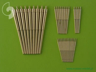 1/350 Master Model Scharnhorst armament - for turrets without blastbags - 280mm (9pcs) 150mm (12pcs) 105mm (14pcs) barrels