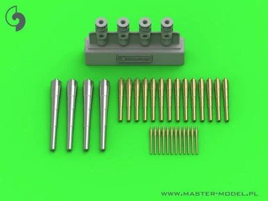 1/350 Master Model Schleswig-Holstein (1908) armament - 280mm (4pcs) 170mm (14pcs) 88mm (12pcs) barrels with resin mounts (for Trumpeter kit)