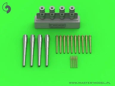 1/350 Master Model Schleswig-Holstein (1935) armament - 280mm (4pcs) 150mm (10pcs) 88mm (4pcs) barrels with resin mounts (for Trumpeter kit)