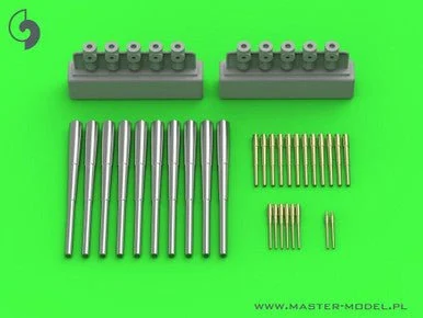 1/350 Master Model SMS Seydlitz armament - 280mm (10pcs) 150mm (12pcs) 88mm (8pcs) barrels with resin mounts (for Hobby Boss kit)