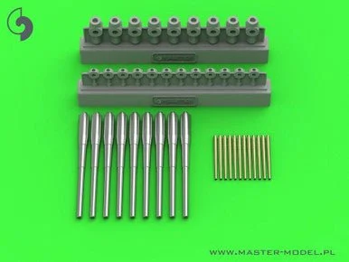 1/350 Master Model USS Alaska/Guam armament - 12in (9pcs) 5in (12pcs) barrels with resin mounts (for Hobby Boss kitset)