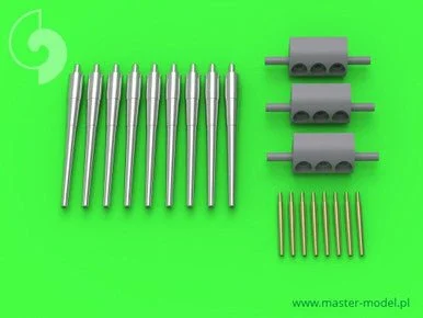 1/350 Master Model USS Indianapolis CA-35 (1945) armament - 8in (9pcs) 5in (8pcs) barrels with resin trunnion - fits Trumpeter model