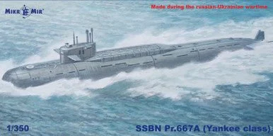 1/350 Mikro Mir SSBN Pr.667A (Yankee Class) Submarine Plastic Model Kit - MikroMir