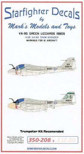1/350 Starfighter Decals VA-95 Green Lizzards HV 1980s