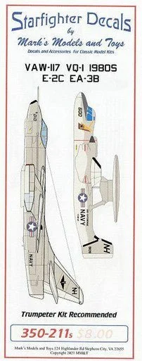 1/350 Starfighter Decals - VAW-117 VQ-1 19805 E-2C EA-3B