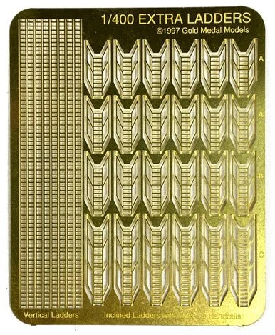 1/400 Gold Medal Extra Ladders Photo Etch Set - Gold Medal Models