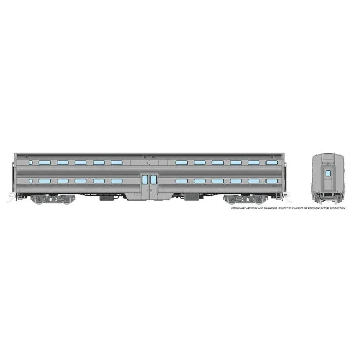 Rapido HO Scale Budd Gallery Commuter Car Undecorated RAP145099