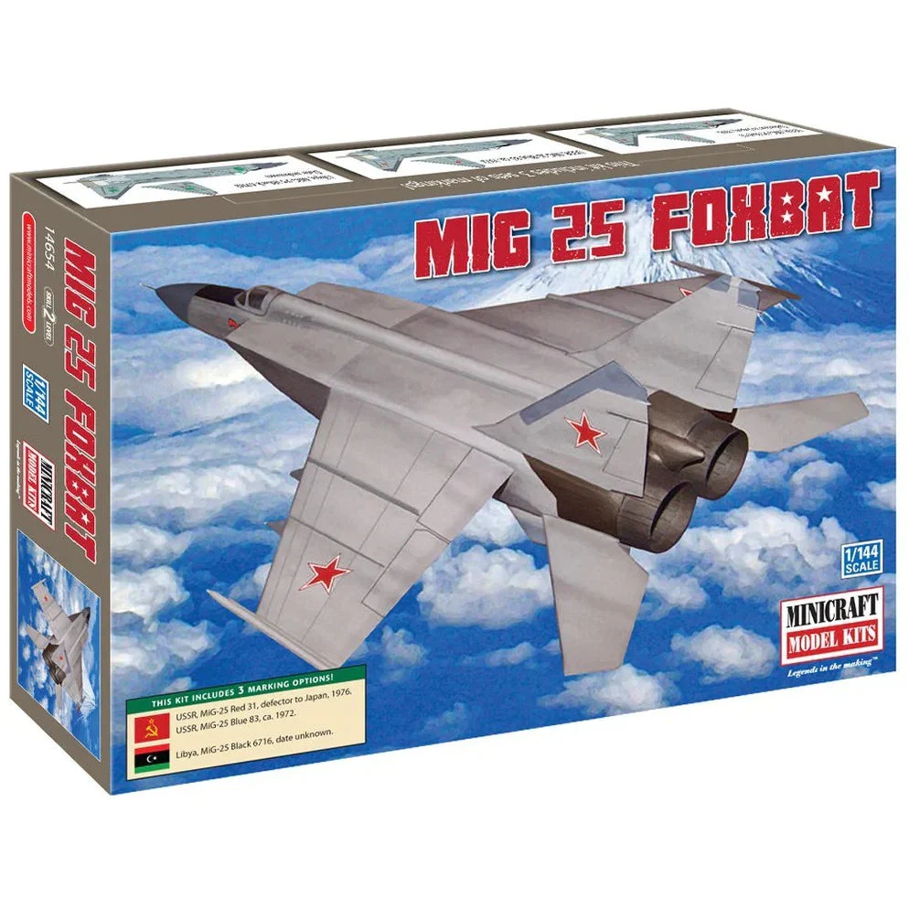 Minecraft Model Kits 1/144 MIG 25 Foxbat USSR/Libya w/3 options - Minicraft Models