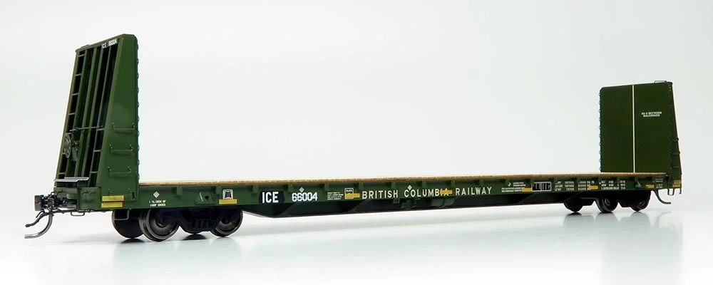 Rapido HO Scale ICE Ex-BCR Patch ICE #66017 Marine Industries Bulkhead Flatcar Single - 147010A
