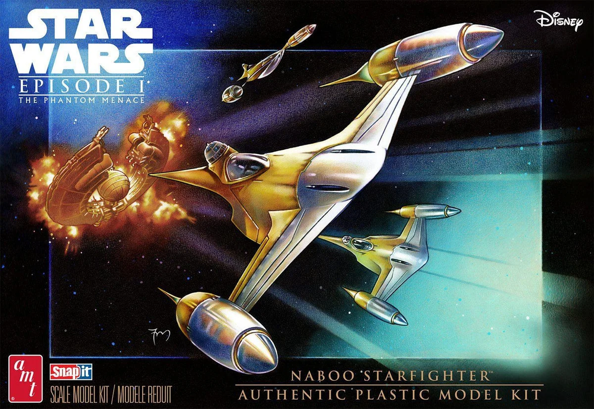 1/48 AMT Star Wars: The Phantom Menace N-1 Naboo Starfighter (SNAP) 1376