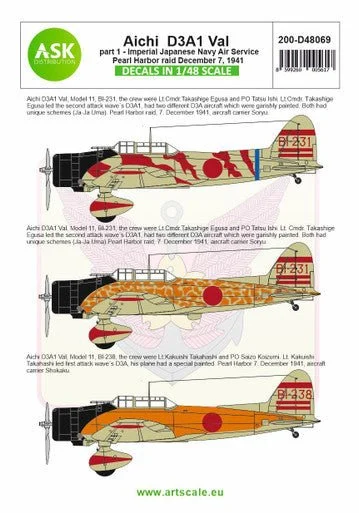 1/48 Artscale Aichi D3A1 Val part 1 - Pearl harbor raid, 7. December 1941