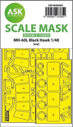 1/48 Artscale MH-60L Black Hawk double-sided express fit mask for ICM