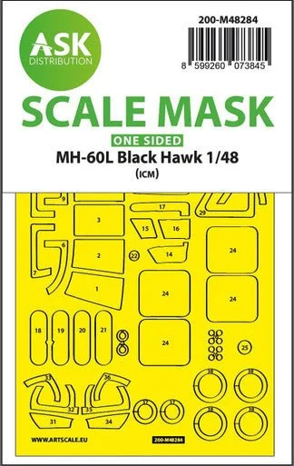 1/48 Artscale MH-60L Black Hawk one-sided express fit mask for ICM