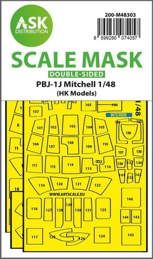 1/48 Artscale PBJ-1J Mitchell double-sided express fit mask for HK Models
