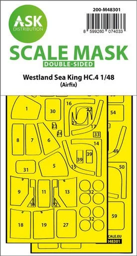 1/48 Artscale Westland Sea King HC.4 double-sided express fit mask for Airfix