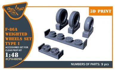 1/48 Clear Prop F-86A Weighted wheels set type 1 (CP)