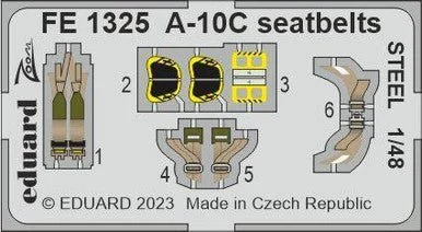 1/48 Eduard A-10C seatbelts STEEL for HOBBY BOSS
