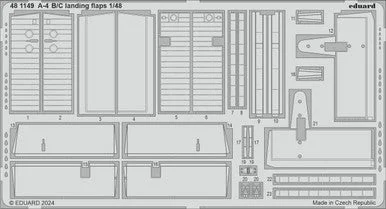 1/48 Eduard A-4B/C landing flaps Photo etched set for HASEGAWA