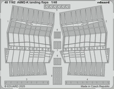 1/48 Eduard A6M2-K landing flaps Photo etched set for EDUARD kit