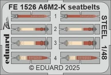 1/48 Eduard A6M2-K seatbelts STEEL Zoom set for EDUARD kit