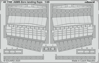 1/48 Eduard A6M5 Zero landing flaps Photo etched set for FINE MOLDS kit