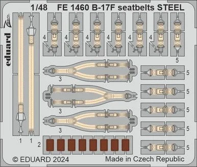 1/48 Eduard B-17F seatbelts STEEL Zoom Set for EDUARD