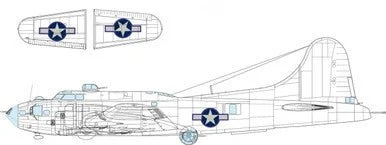 1/48 Eduard B-17F US national insignia w/ blue outline Mask for EDUARD