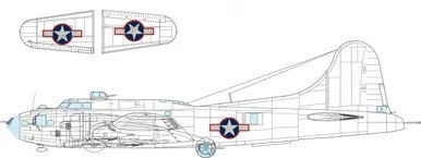 1/48 Eduard B-17F US national insignia w/ red outline Mask for EDUARD