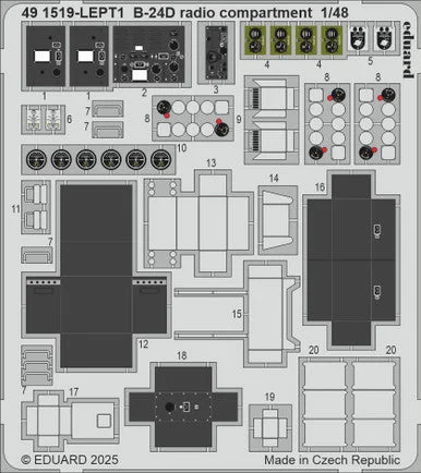 1/48 Eduard B-24D radio compartment Photo etched set for HOBBY BOSS kit
