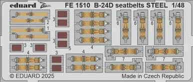 1/48 Eduard B-24D seatbelts STEEL Zoom set for HOBBY BOSS kit
