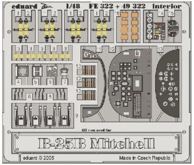 1/48 Eduard B-25B interiorfor Accurate Miniatures