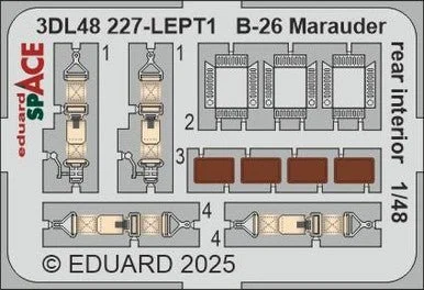 1/48 Eduard B-26 Marauder rear interior SPACE SPACE for ICM kit