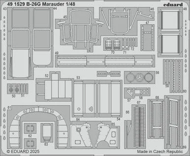 1/48 Eduard B-26G Marauder Photo etched set for ICM kit