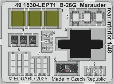 1/48 Eduard B-26G Marauder rear interior Photo etched set for ICM kit